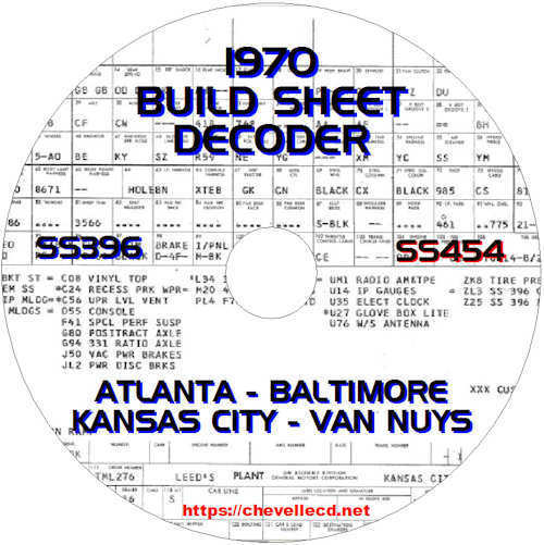 1970 Build Sheet